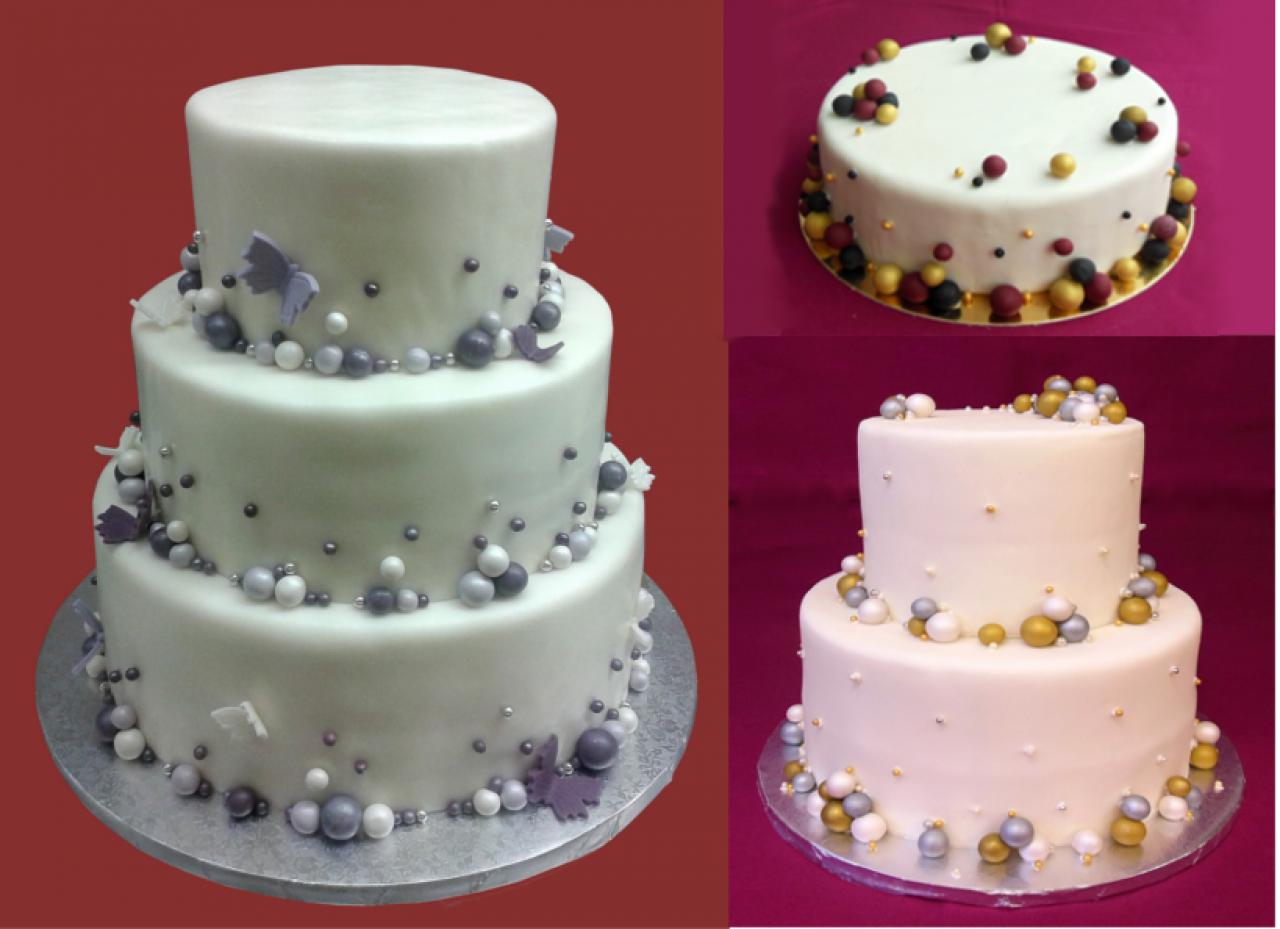 H.A.21 Aufsatztorte mit Perlen